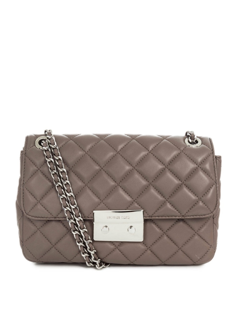 Michael Kors Sloan Quilted Crossbody Bag in Sand Taupe